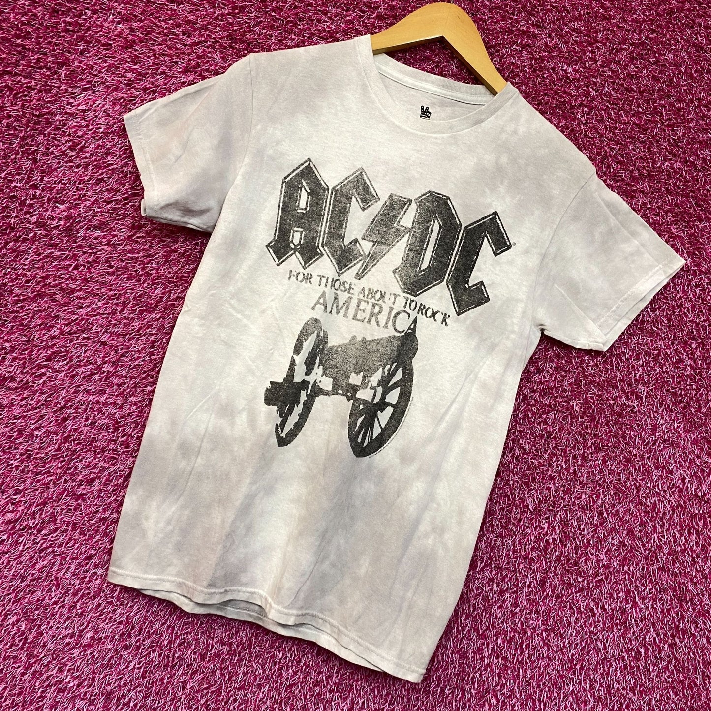 AcDc For Those About To Rock America Tie Dye Tshirt size Extra Small