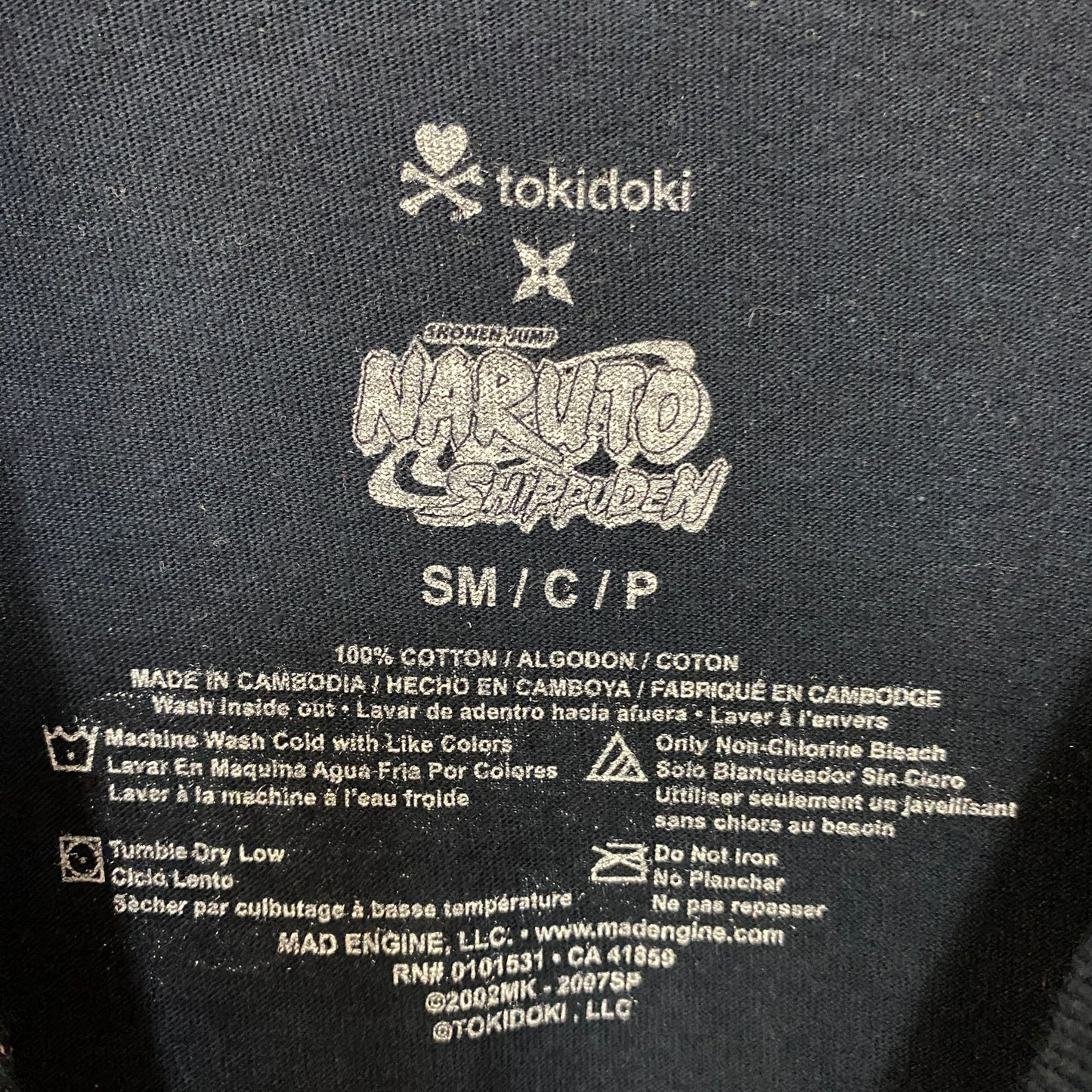 Tokidoki x Naruto Shippuden Kakashi Icha Icha Book T-Shirt Small