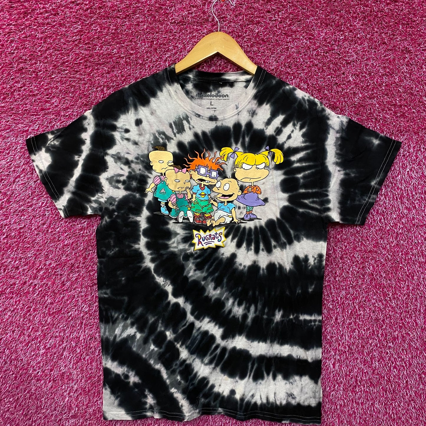 Rugrats Angelica & the Babies Nickelodeon Cartoon Tie Dye L