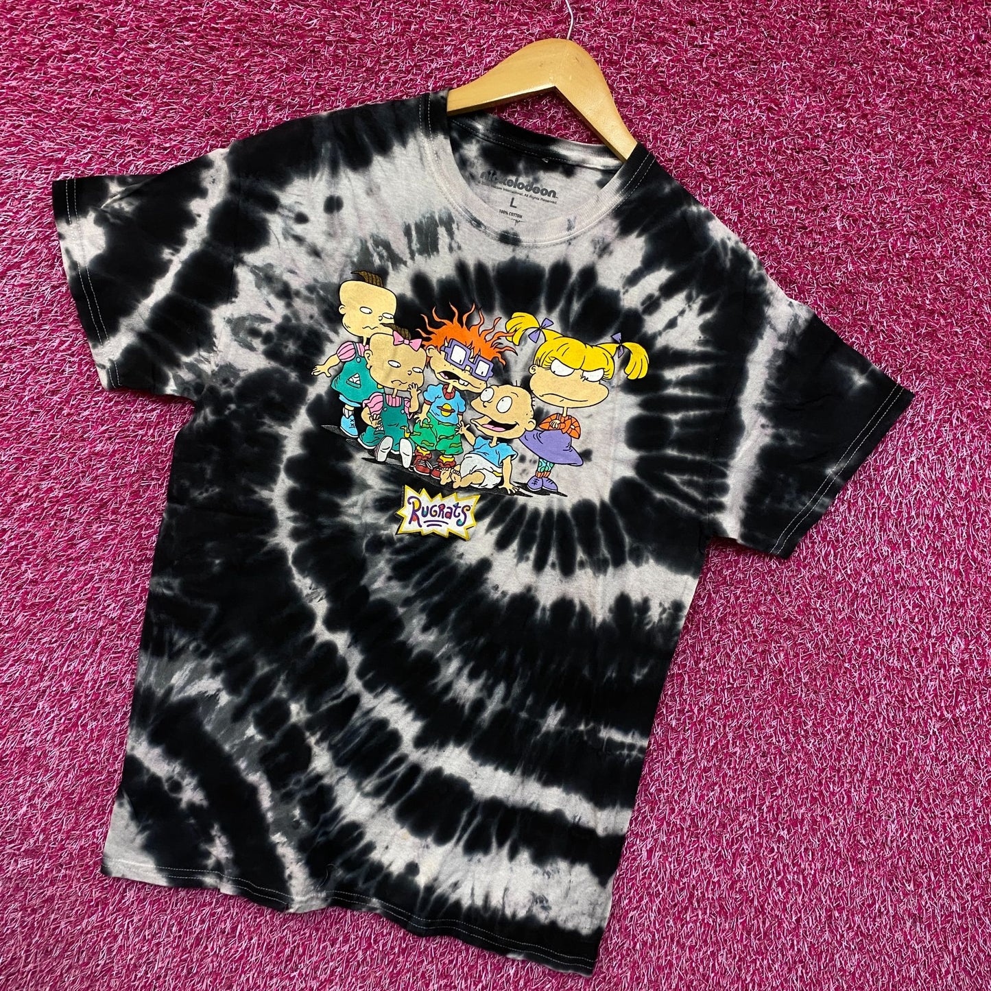 Rugrats Angelica & the Babies Nickelodeon Cartoon Tie Dye L