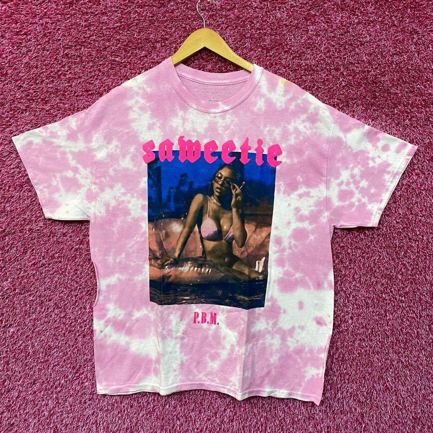 Saweetie PBN Icey Wifey Tie dye Tshirt size Large