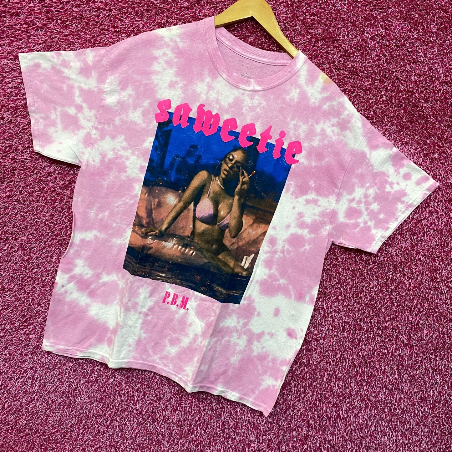 Saweetie PBN Icey Wifey Tie dye Tshirt size Large