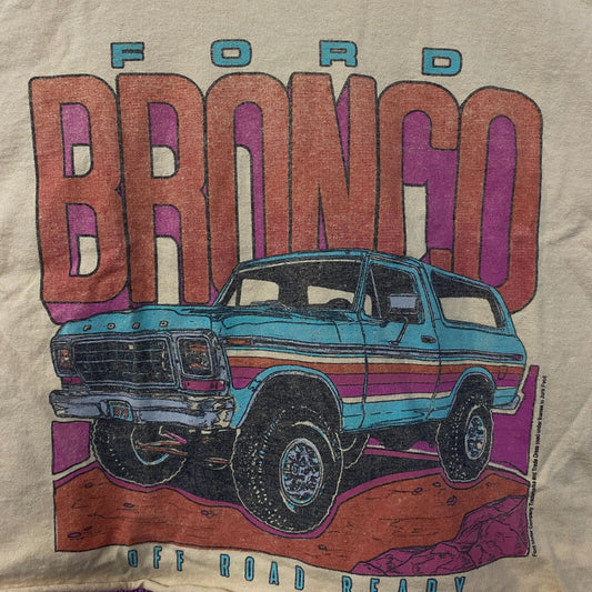 Junk Food Clothing Ford Bronco Off Road Ready Flea Market Women's Crop Tee Small