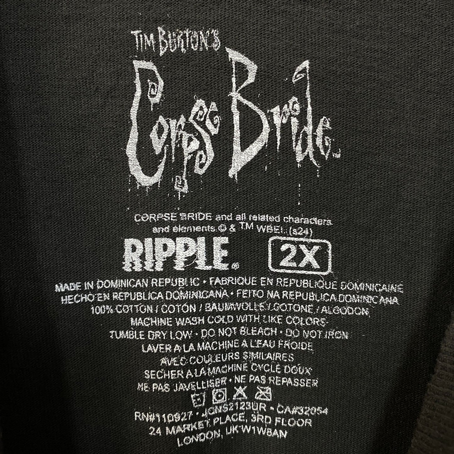 Tim Burton's Corpse Bride Emily The Corpse Bride Tee 2XL