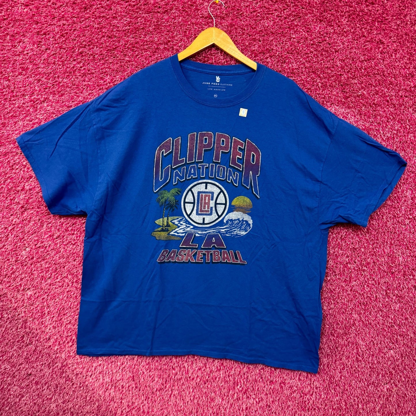 Clipper Nation LA Basketall West Coast NBA T-shirt Size 2XL