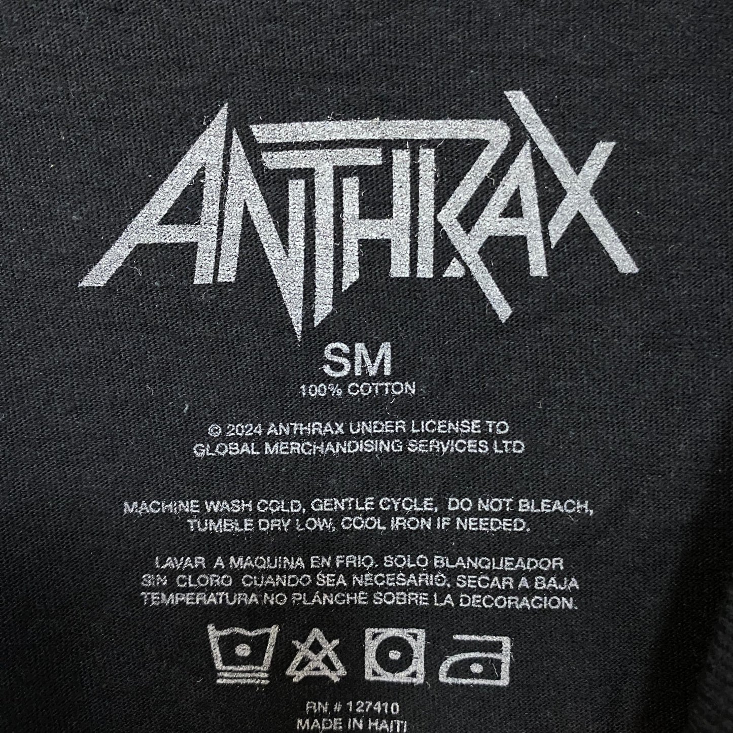 Anthrax Volume 8 The Threat is Real Heavy Metal Band T-Shirt Small