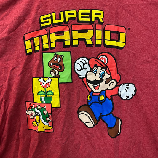 Super Mario Bros Adventure Video Game Red T-Shirt 2XL