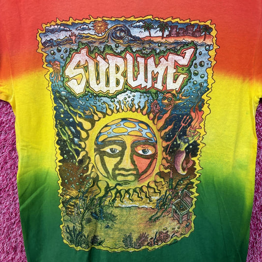 Sublime Rastafari Style Tricolored tiedye Rock Tee size small