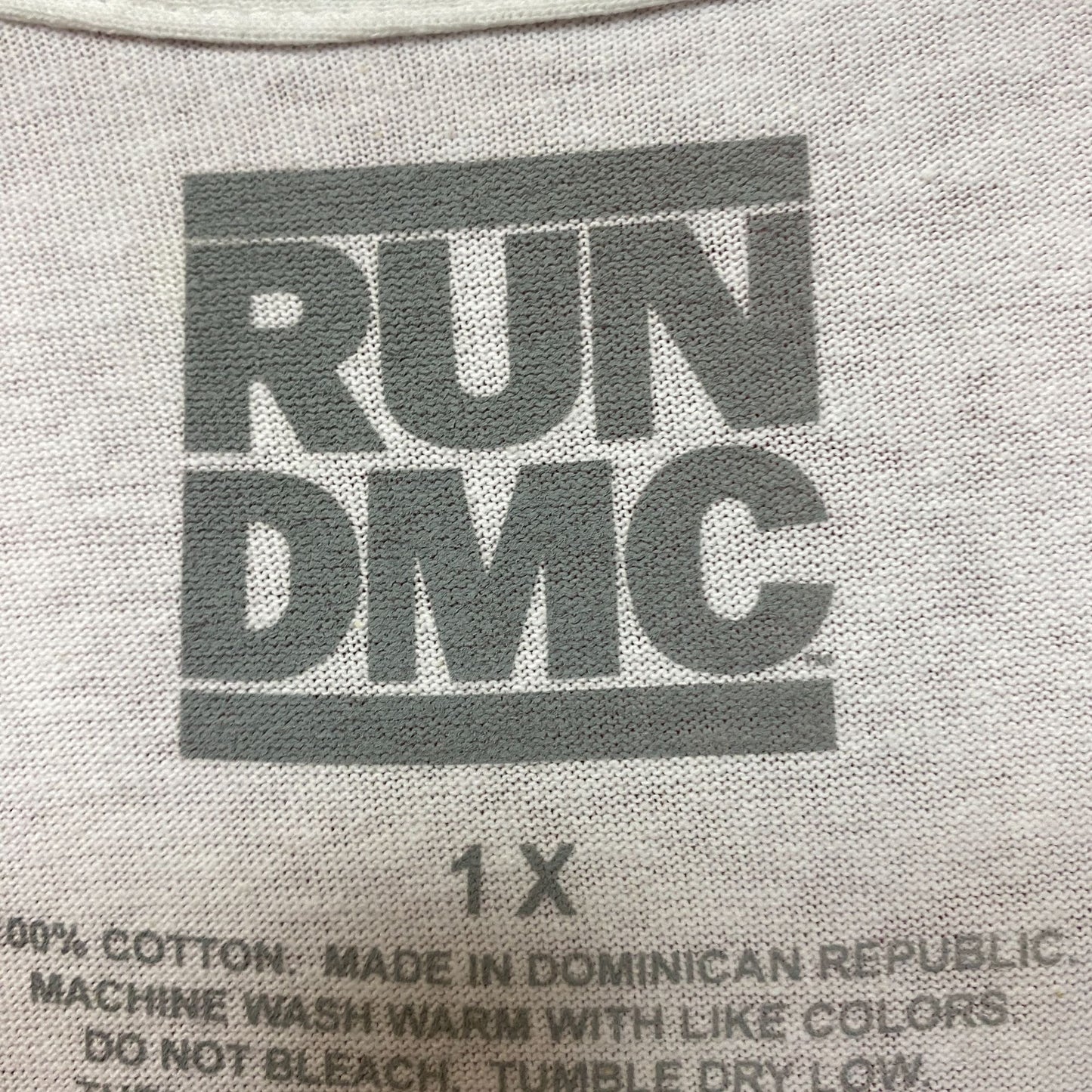 Run DMC King of Rock Chain Link Fence Hip Hop Group Tee 1X
