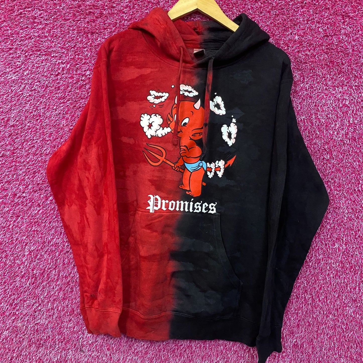 Broken Promises Split Dye Madly in Love hoodie size Medium