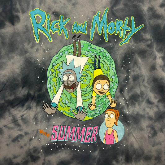 Rick and Morty With Summer tie dye tshirt size 3XL