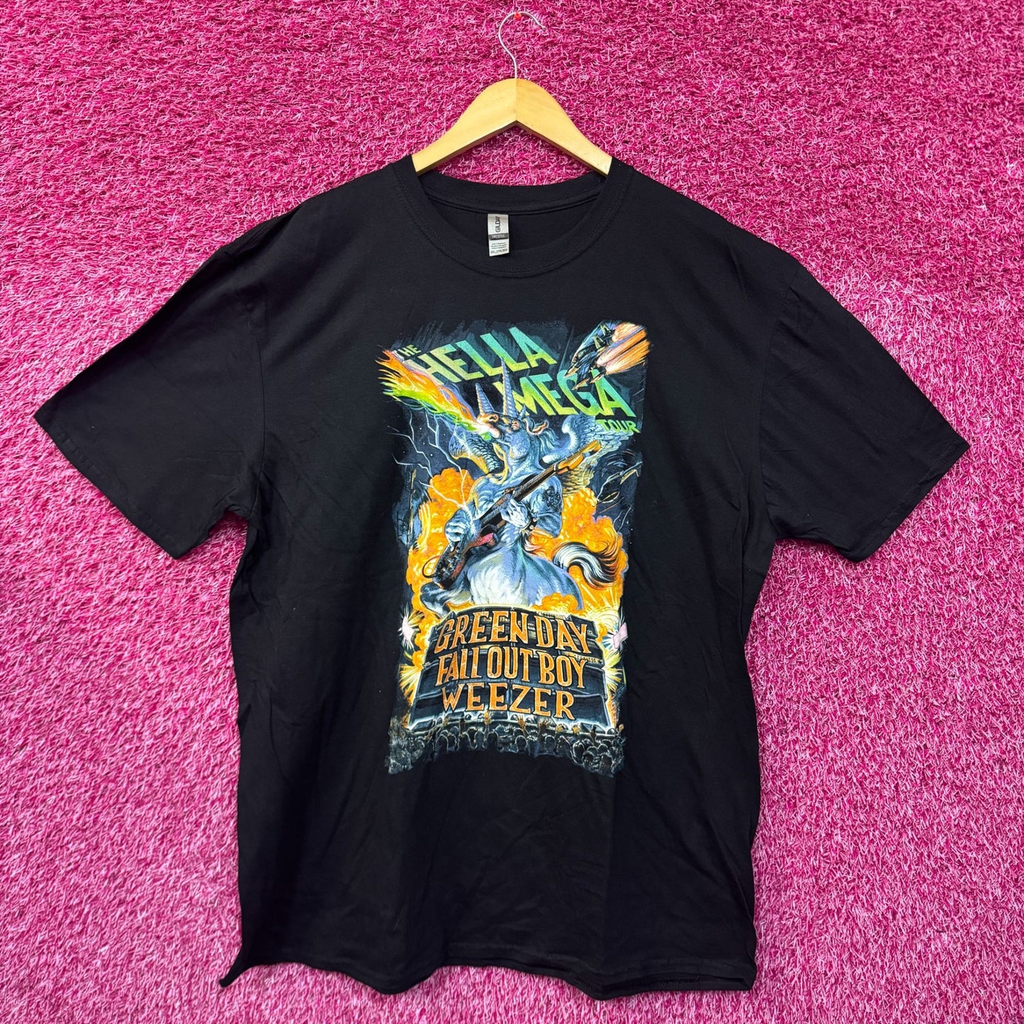 Hella Mega Tour Green Day Fall Out Boy Weezer Rock Tee 2XL