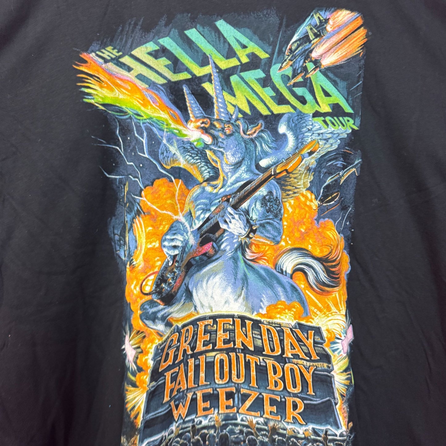Hella Mega Tour Green Day Fall Out Boy Weezer Rock Tee 2XL