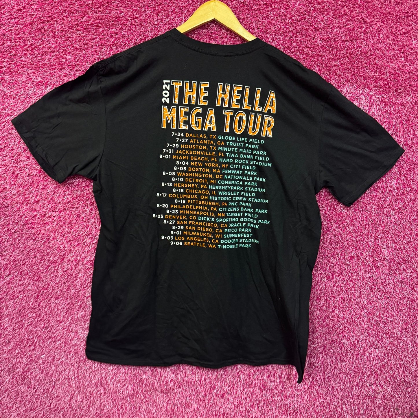 Hella Mega Tour Green Day Fall Out Boy Weezer Rock Tee 2XL
