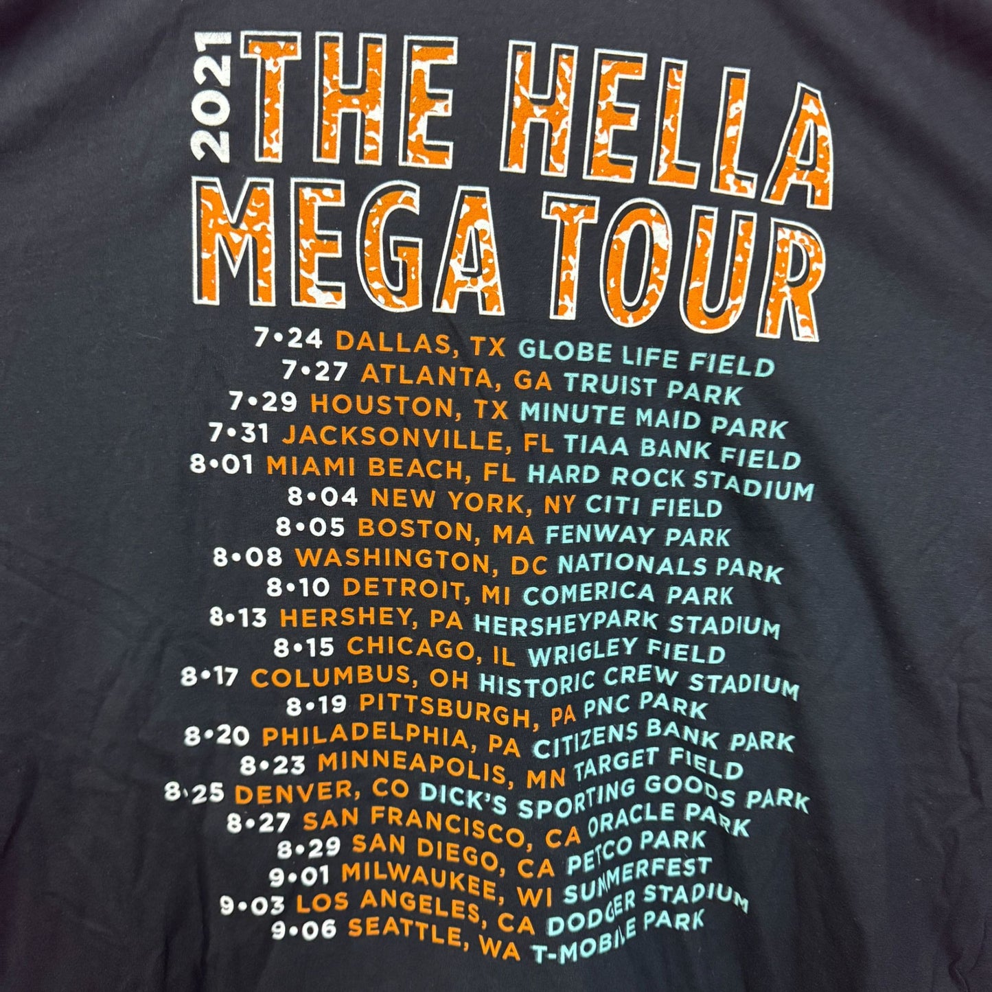Hella Mega Tour Green Day Fall Out Boy Weezer Rock Tee 2XL
