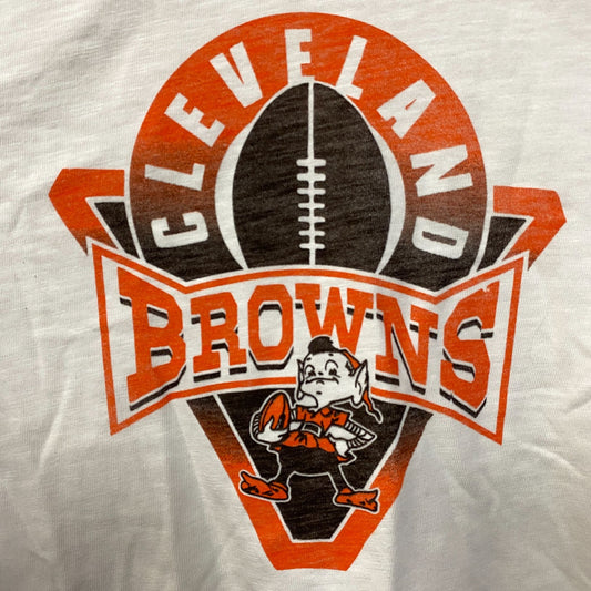 Junk Food Clothing Women's NFL Cleveland Browns Mock Neck Crop Tee XL