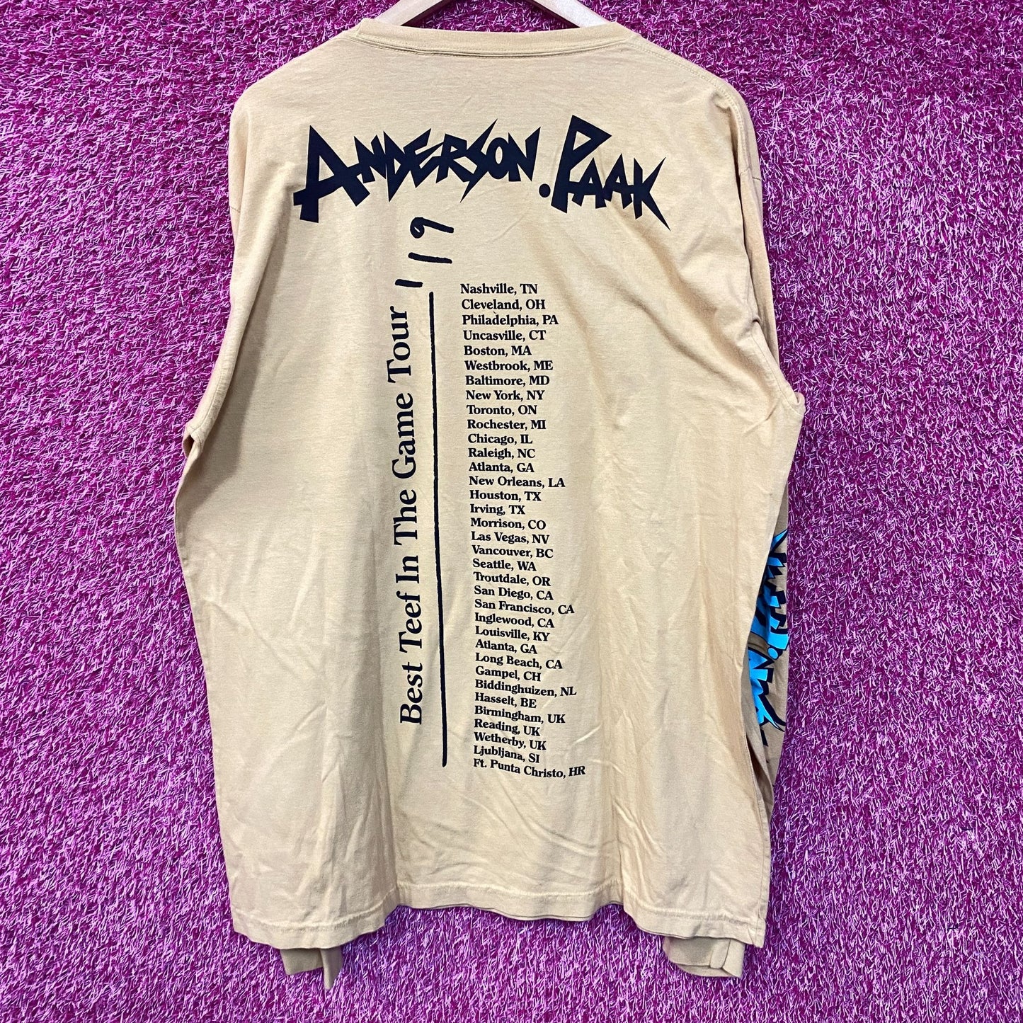 Anderson Paak Best Teef In The Game Tour Long Sleeve T-Shirt Small