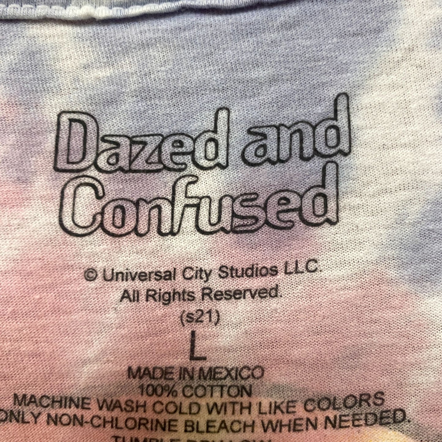Dazed and Confused Acid Trip Smiley Movie Promo Tie Dye L