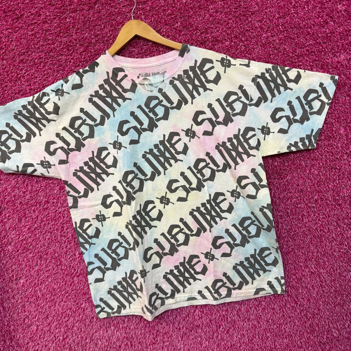 Sublime All Over Print Spell-Out Oversize Rock Tie Dye S/M