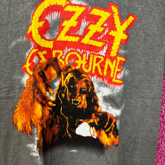 Ozzy Osborne Bark at the Moon Art Oversized Metal Band Tee M
