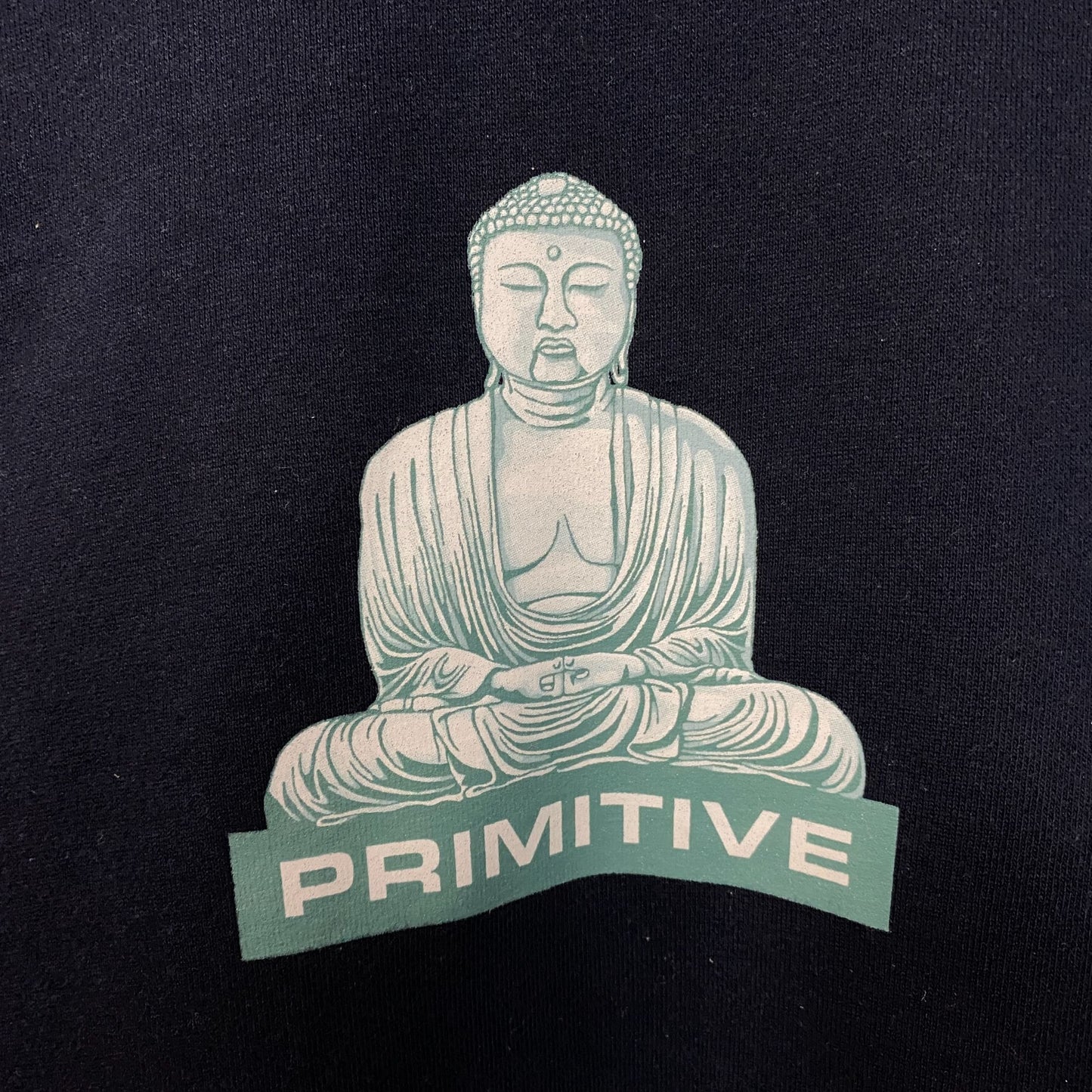 Primitive Skateboarding Buddha Meditation Statue Hoodie M