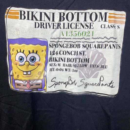 Nickelodeon Spongebob Squarepants Driver License T-Shirt 2XL
