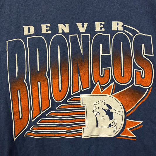 Junk Food Clothing NFL Denver Broncos Chrome Retro Style T-Shirt 2XL