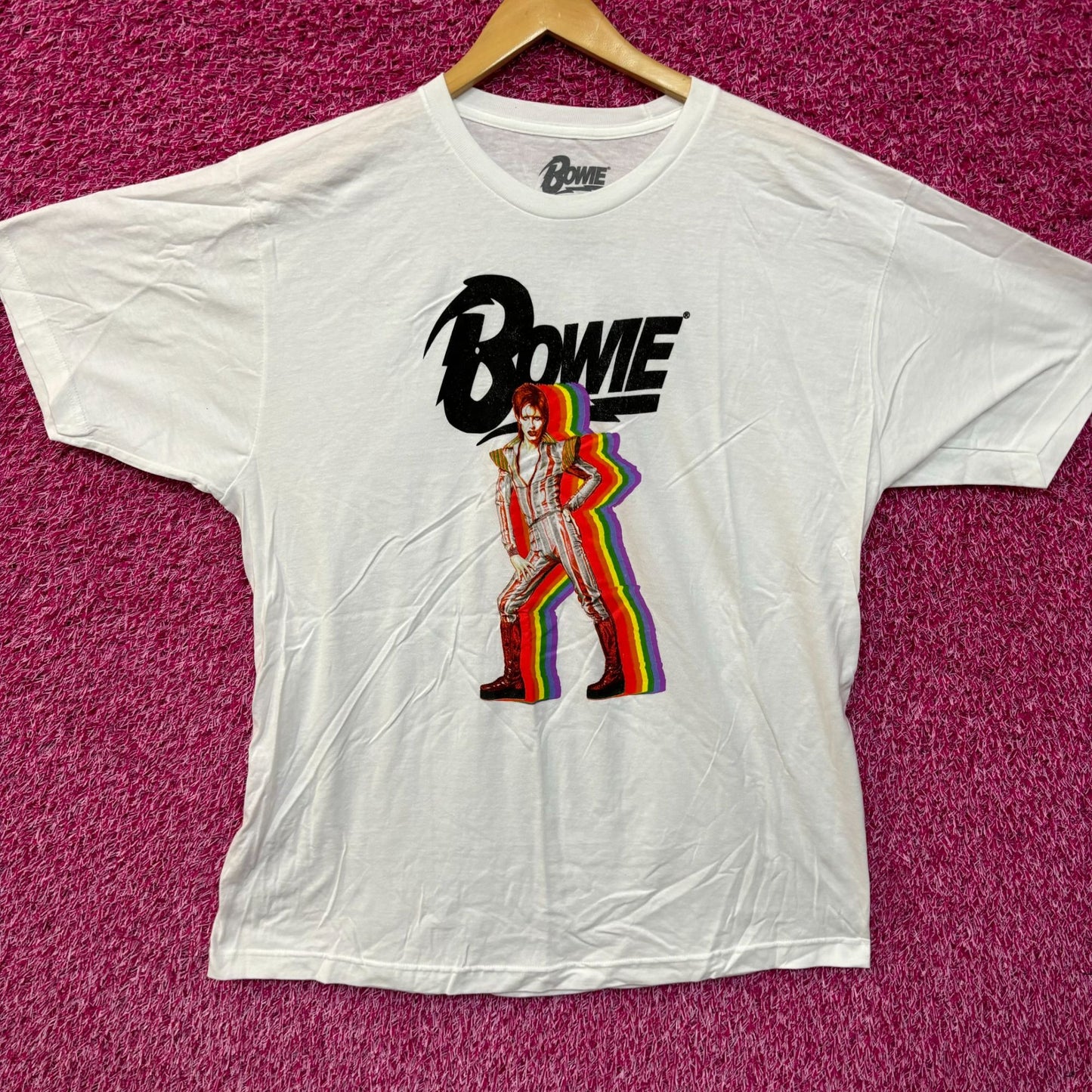 David Bowie Ziggy Stardust Rainbow Starman Rock Tee XL