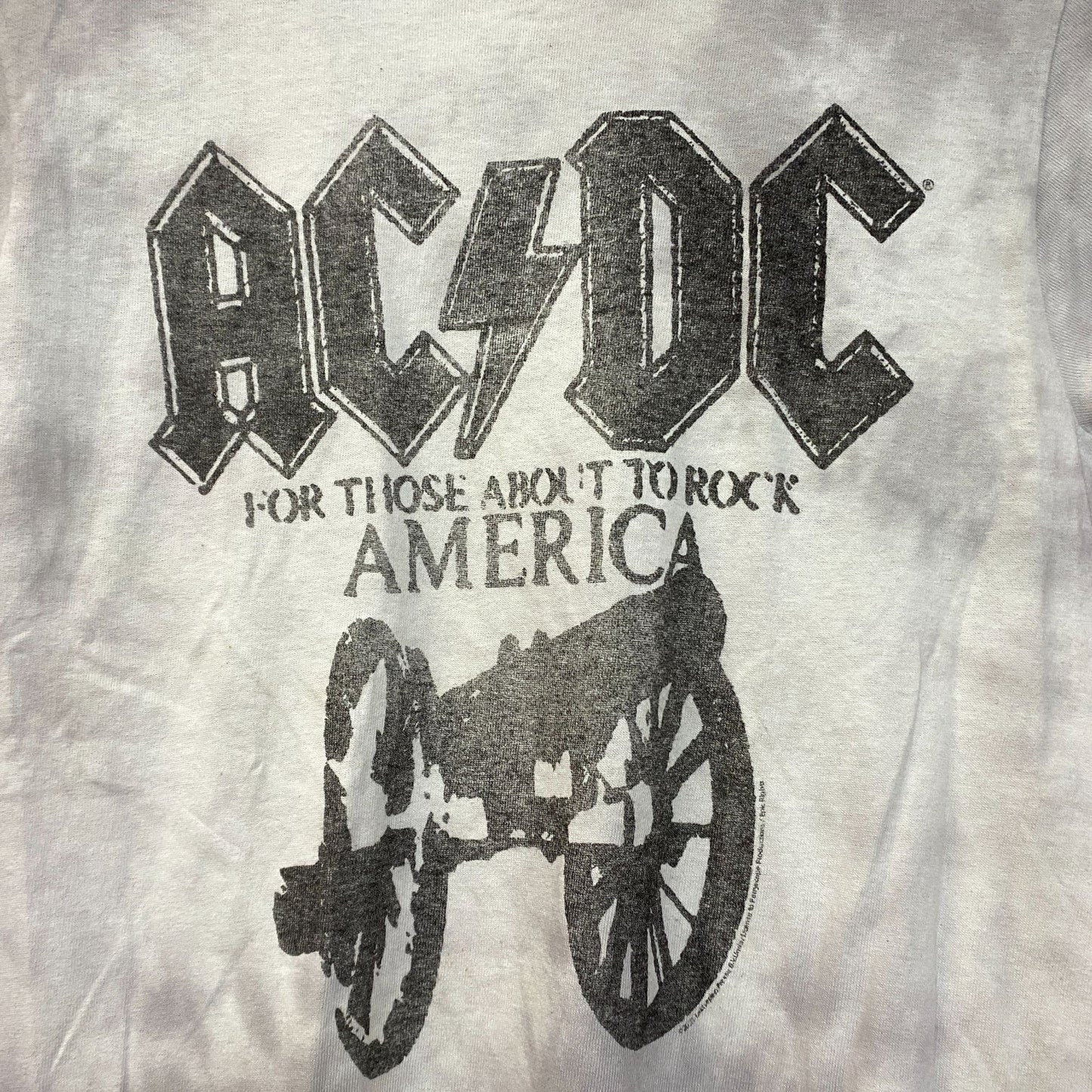 AcDc For Those About To Rock America Tie Dye Tshirt size Extra Small