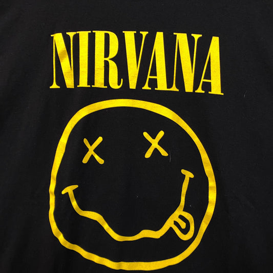 Nirvana Nevermind Tour Smiley Logo Promo Grunge Tee 3X