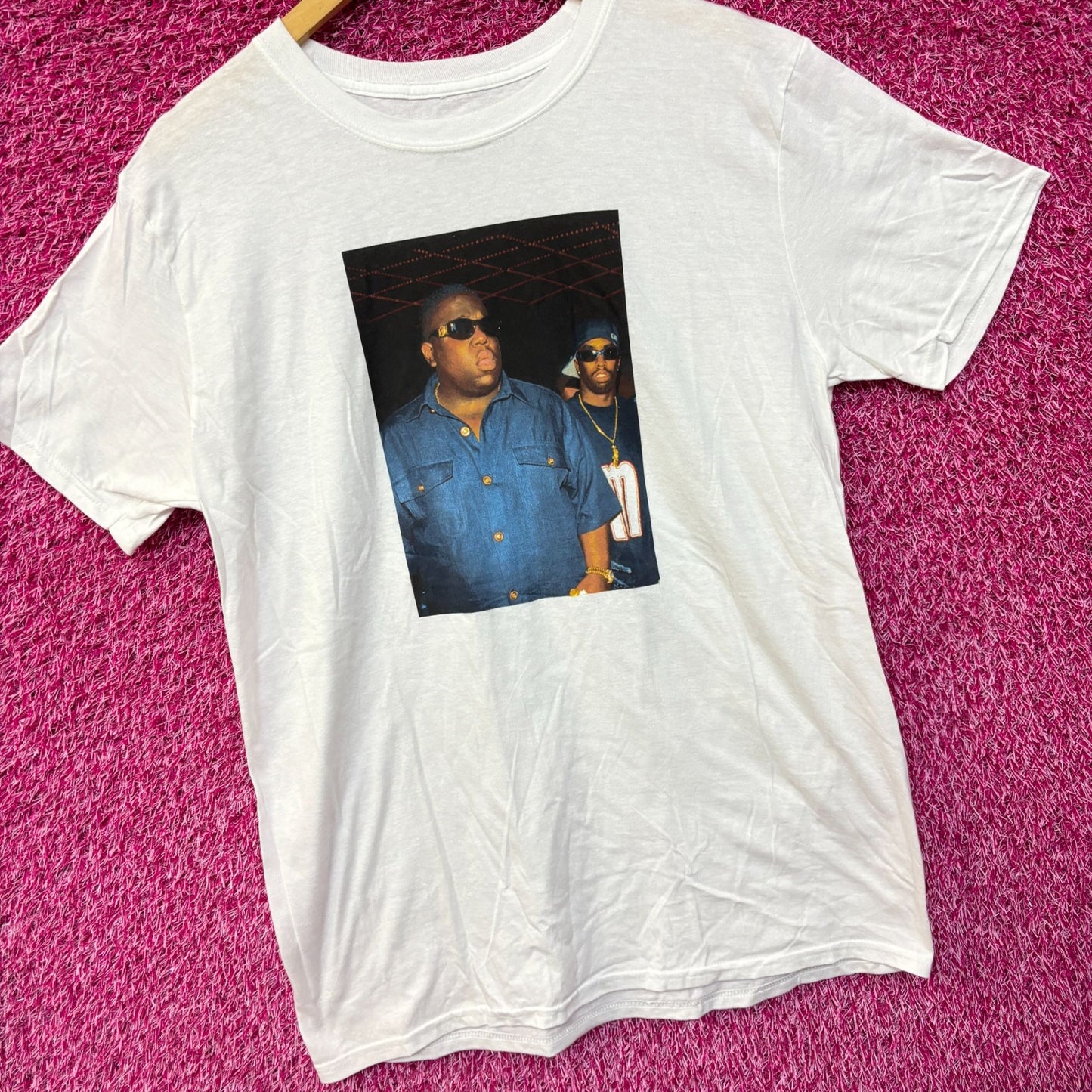 Bad Boy Records The Notorious BIG & Diddy Rap Tee Size Large