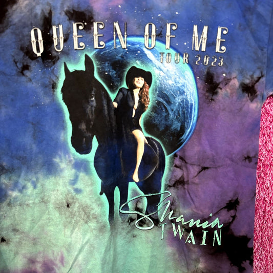 Shania Twain Queen of Me 2023 Tour Country Pop Tie Dye L