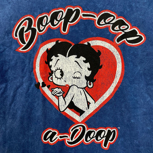 Betty Boop Boop-Oop-A-Doop Heart Art Graphic T-Shirt Medium