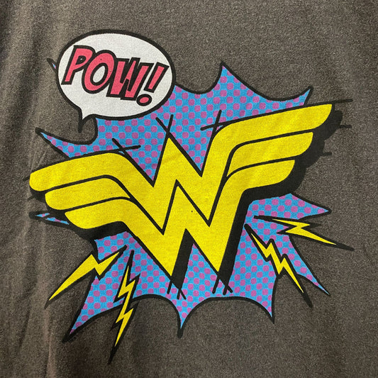 Wonder Woman Logo Pow Classic Comic Book Aesthetic T-Shirt Small