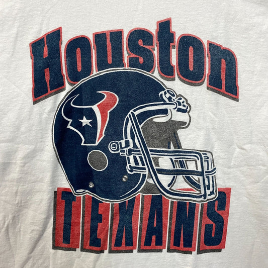 Junk Food NFL Houston Texas Throwback Helmet Logo T- Shirt XL