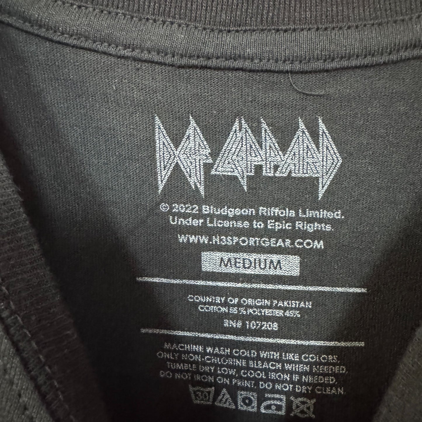 Def Leppard Hall of Fame British Flag Heavy Metal Band Tee M