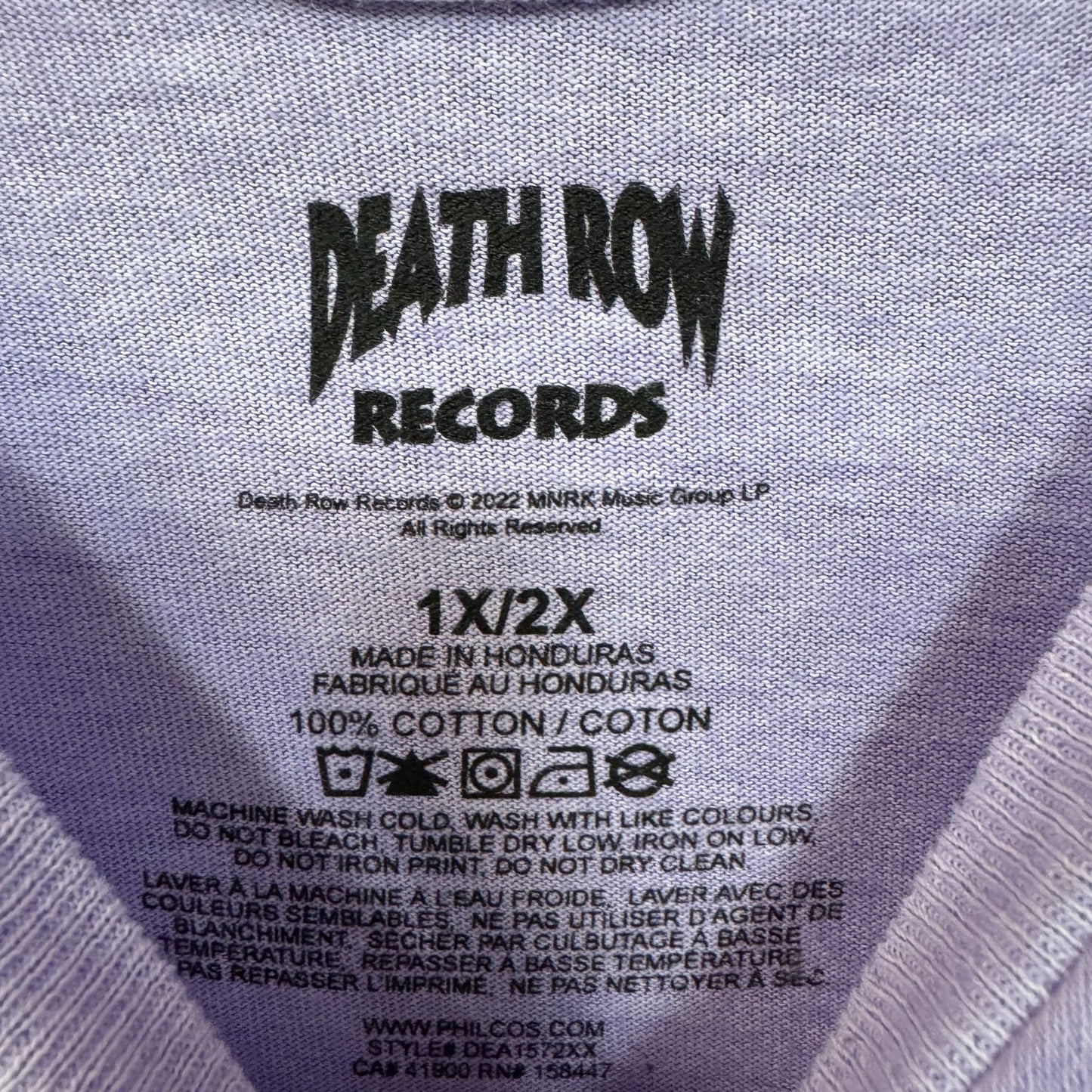 Death Row Records LBC Low Rider Rap Record Label Tee 1X/2X