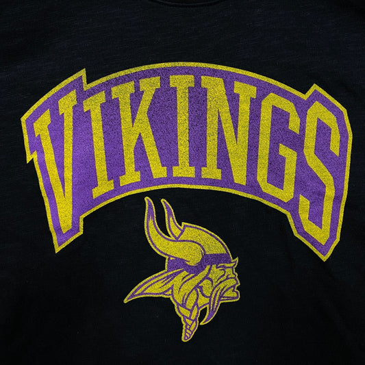 Junk Food Clothing Minnesota Vikings Women's Mock Neck Crop Tee XS