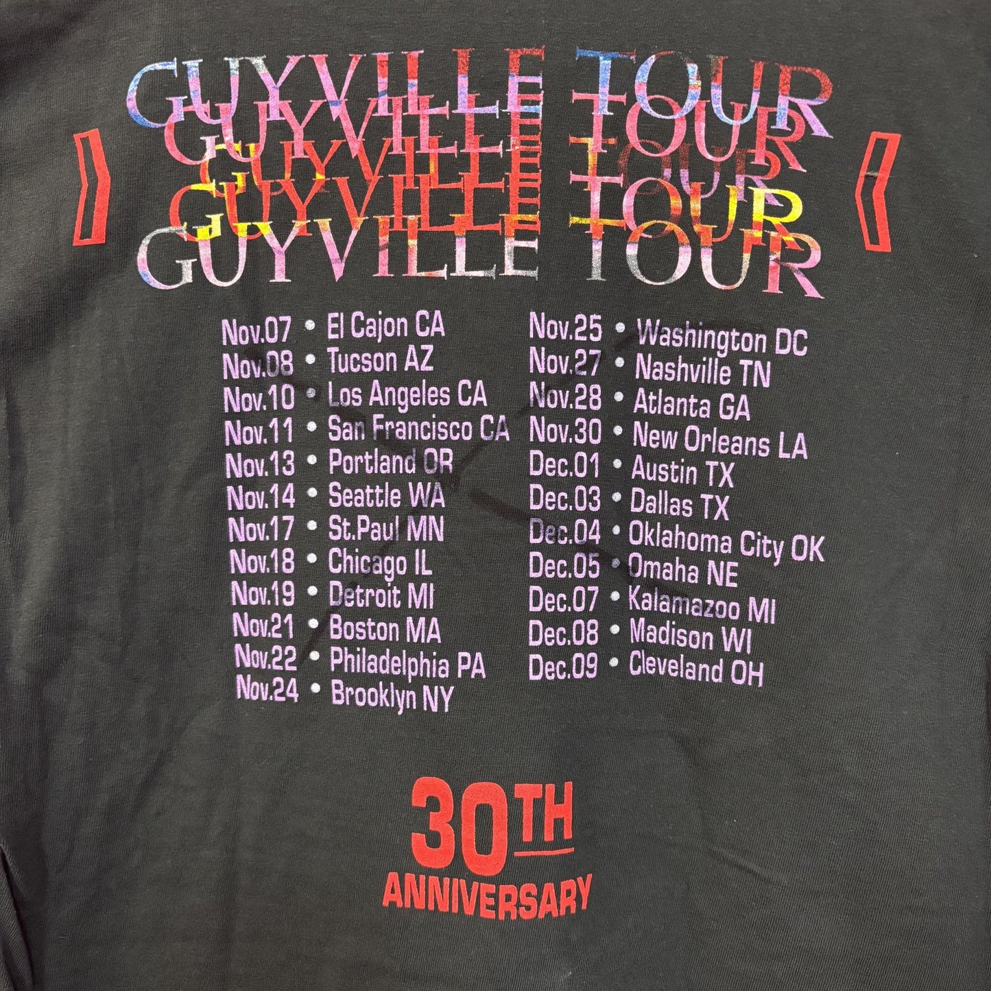 Liz Phair Guyville Tour 30th Anniversary Black T-Shirt Small