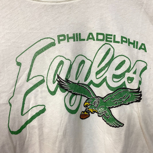 Junk Food Clothing NFL Philadelphia Eagles Touchdown Long Sleeve Cropped T-Shirt Medium