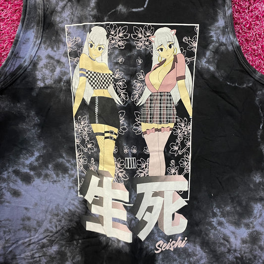 Seishi Four Eyes Gray Street Wear Tank size Extra Large