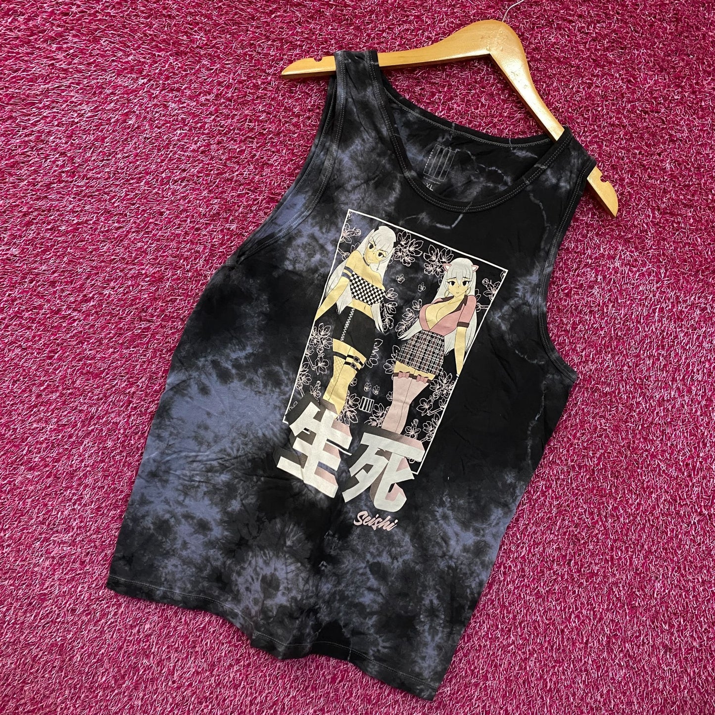Seishi Four Eyes Gray Street Wear Tank size Extra Large