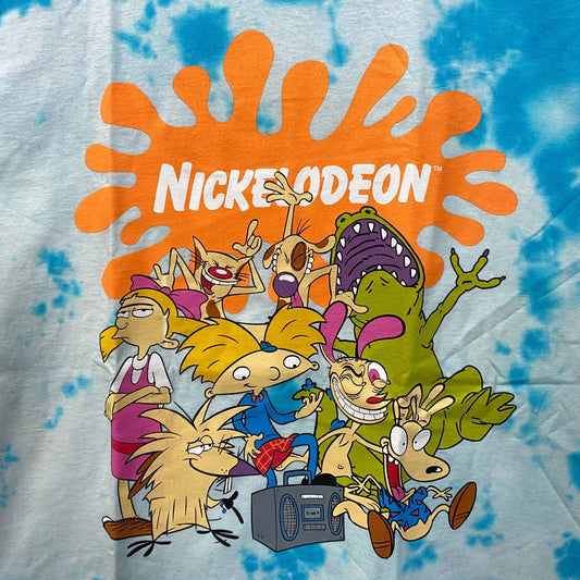 Nickelodeon Best of the 90's Cartoon Mash Tie Dye T-Shirt XL
