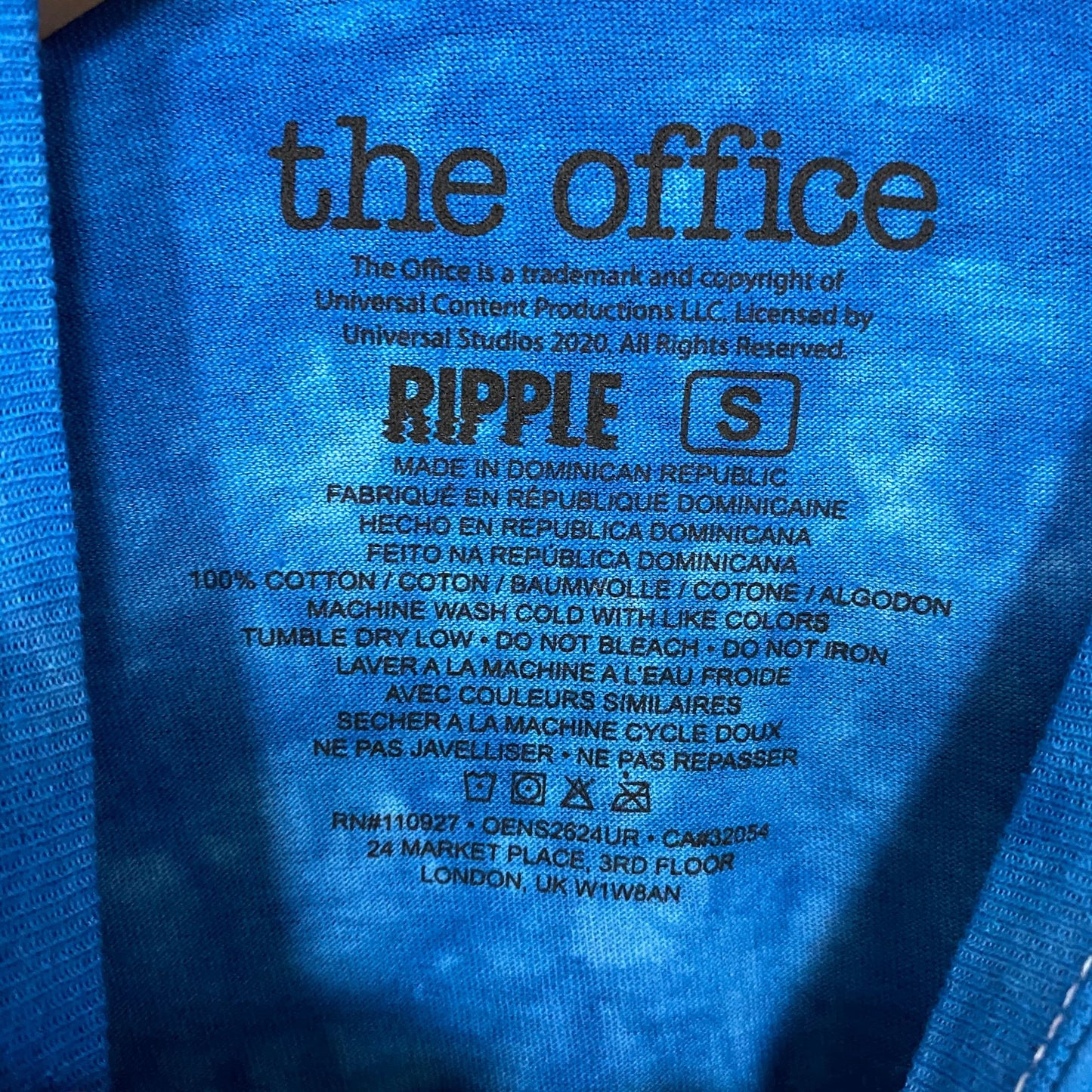 The Office Dunder Mifflin Inc. Paper Company Tie Dye T-Shirt Small