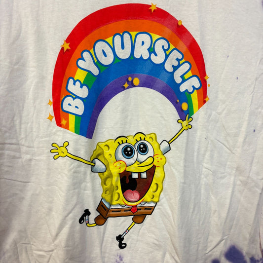 Sponge Bob Be Yourself Tie Dye Tshirt size 1X