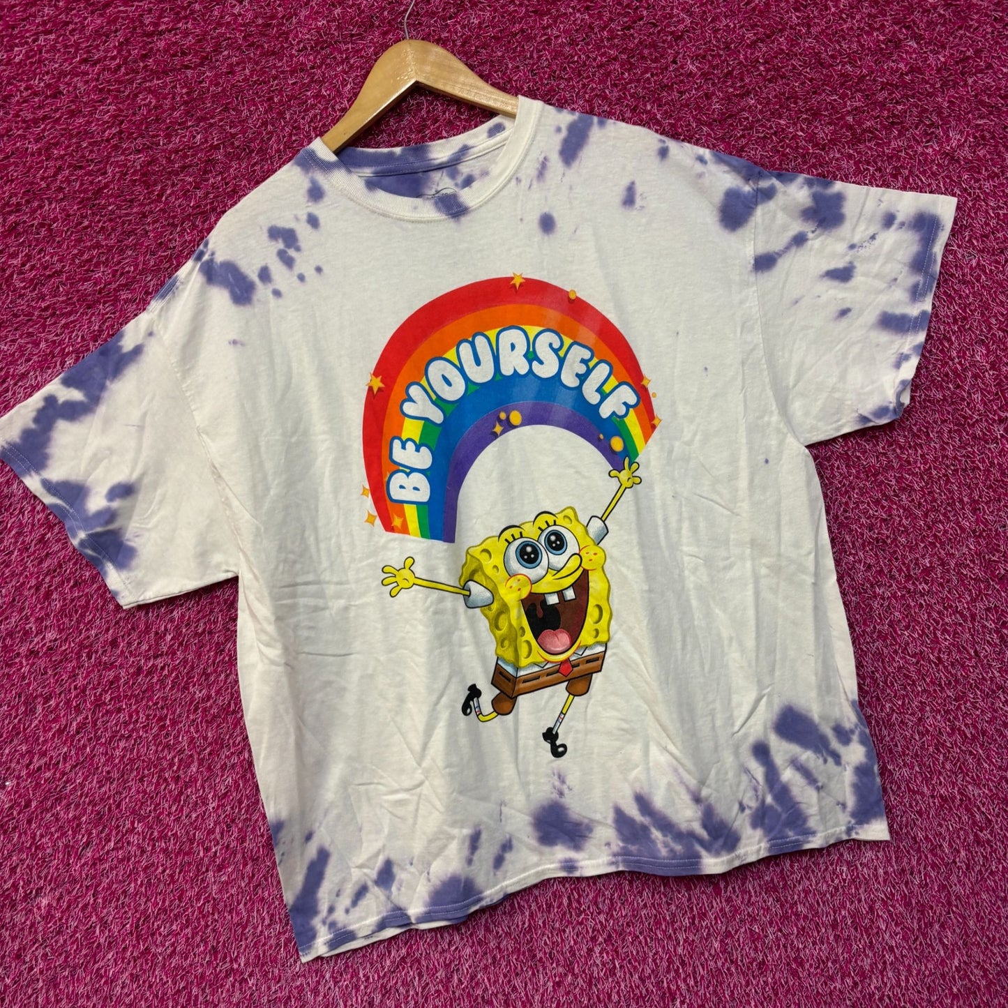 Sponge Bob Be Yourself Tie Dye Tshirt size 1X