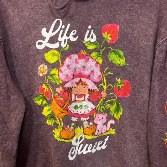 Strawberry Shortcake and Custard Life is Sweet Hoodie M