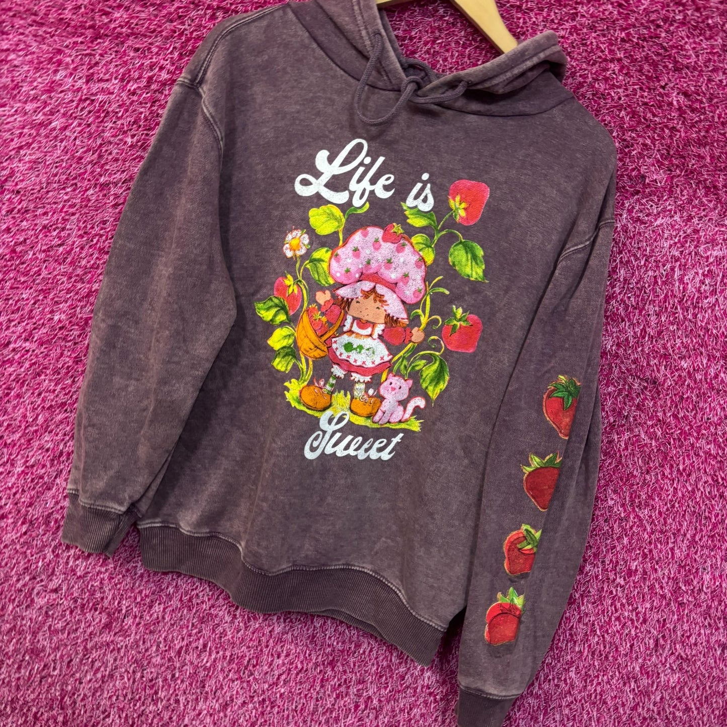 Strawberry Shortcake and Custard Life is Sweet Hoodie M