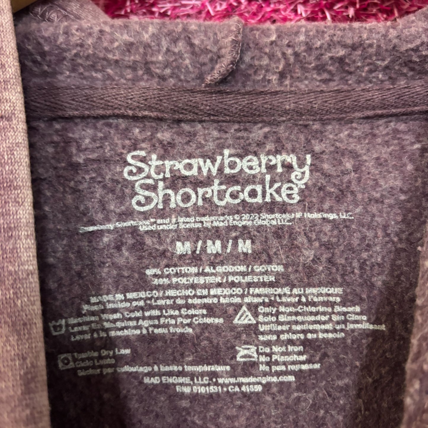 Strawberry Shortcake and Custard Life is Sweet Hoodie M