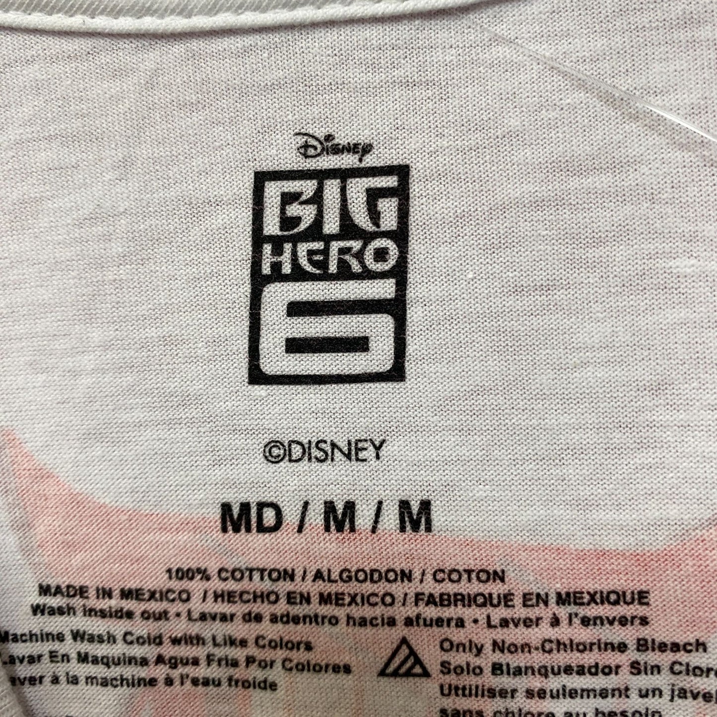 Big hero 6 white LS shirt size medium